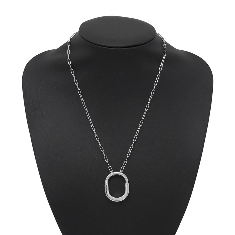 ティファニー ネックレス ティファニー ロック ペンダント ミディアム K18WGホワイトゴールド 72342275 Tiffany&Co.