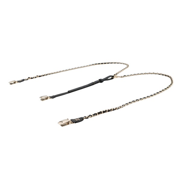 シャネル サスペンダー チェーン ココマーク レザー サイズM A21K CHANEL 黒