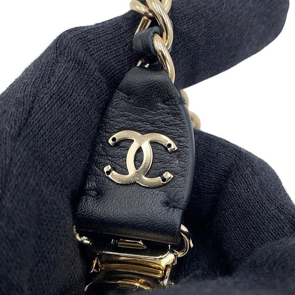 シャネル サスペンダー チェーン ココマーク レザー サイズM A21K CHANEL 黒