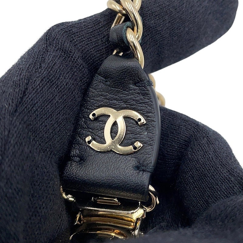 シャネル サスペンダー チェーン ココマーク レザー サイズM A21K CHANEL 黒