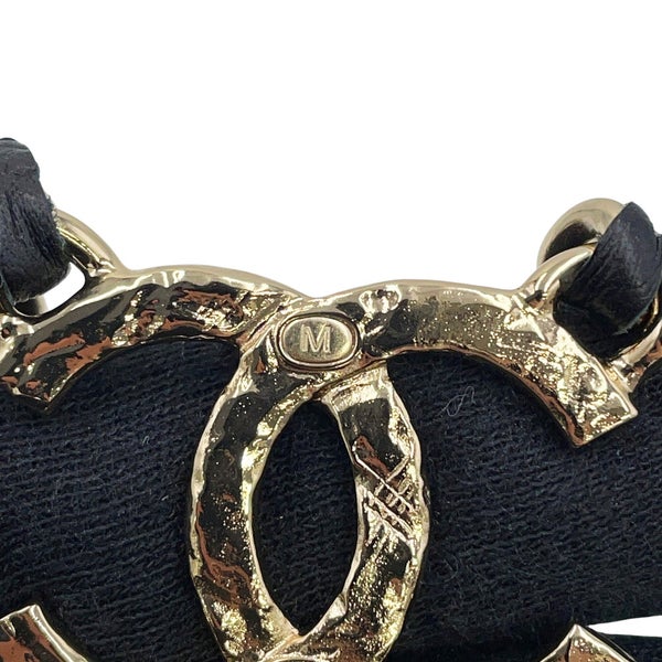 シャネル サスペンダー チェーン ココマーク レザー サイズM A21K CHANEL 黒