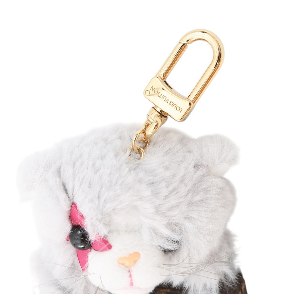 ルイヴィトン バッグチャーム モノグラム フェイクファー LV キュート