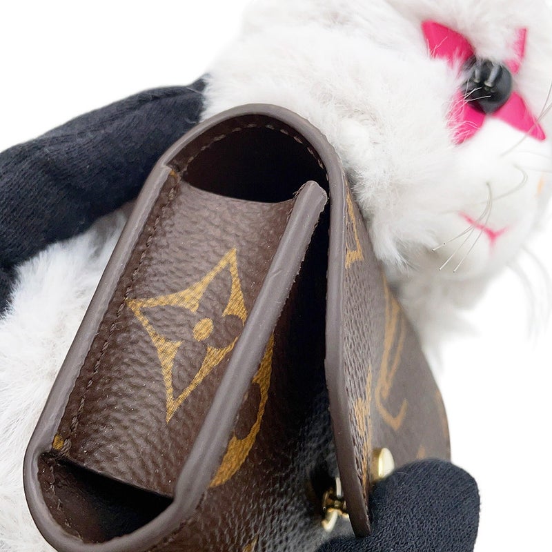 ルイヴィトン バッグチャーム モノグラム フェイクファー LV キュート キトン M03512 LOUIS VUITTON イヤホンケース