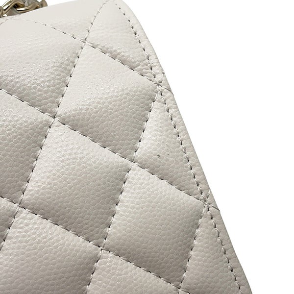 シャネル チェーンウォレット マトラッセ ココマーク トップハンドルキャビアスキン CHANEL 財布