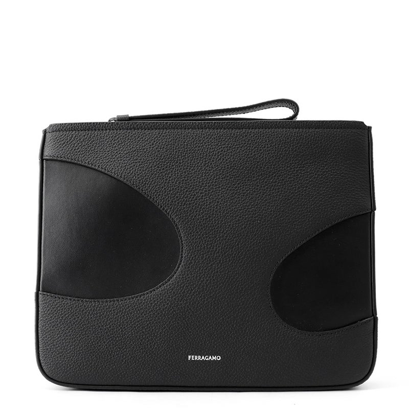 サルヴァトーレ・フェラガモ クラッチバッグ レザー 241285 Ferragamo 黒