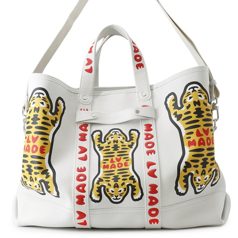 ルイヴィトン トートバッグ NIGOコラボ トロリー・トートバッグ M59366 LOUIS VUITTON 2way 白 ホワイト