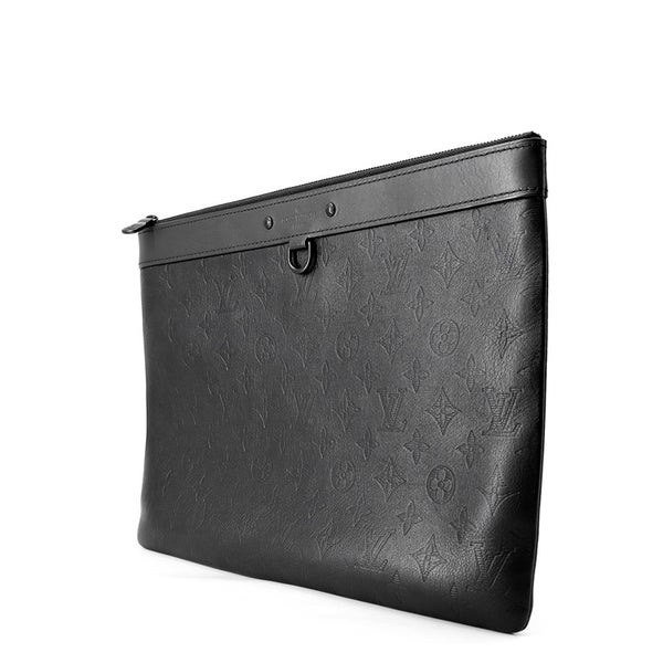 ルイヴィトン クラッチバッグ モノグラム・シャドウ ポシェット・ディスカバリー M62903 LOUIS VUITTON メンズ ブラック 黒