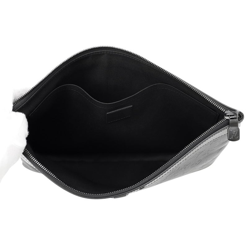 ルイヴィトン クラッチバッグ モノグラム・シャドウ ポシェット・ディスカバリー M62903 LOUIS VUITTON メンズ ブラック 黒