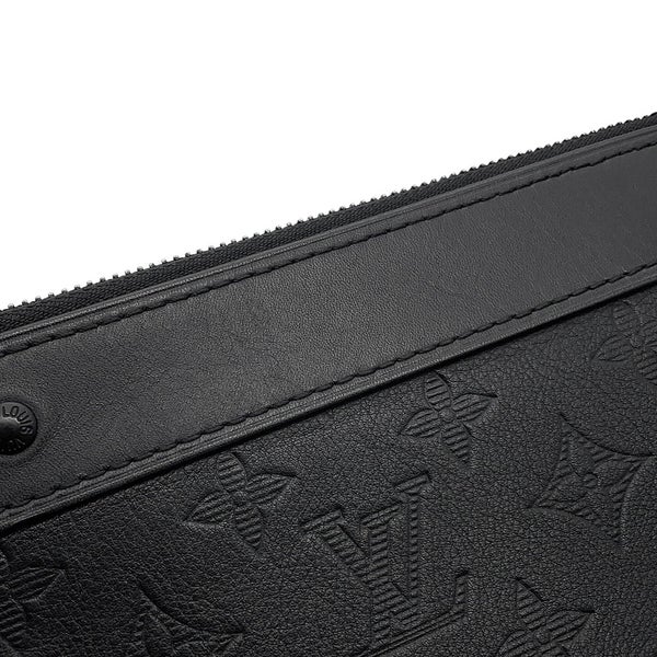 ルイヴィトン クラッチバッグ モノグラム・シャドウ ポシェット・ディスカバリー M62903 LOUIS VUITTON メンズ ブラック 黒