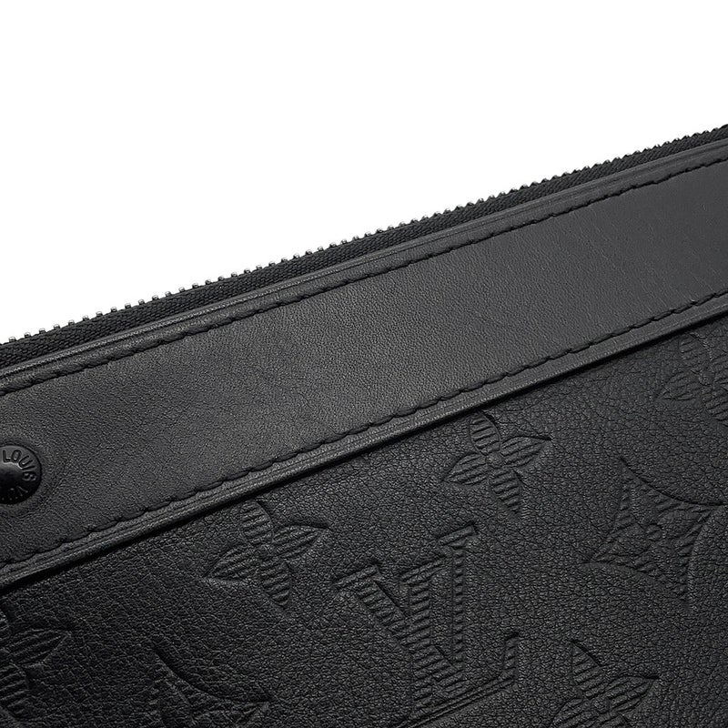 ルイヴィトン クラッチバッグ モノグラム・シャドウ ポシェット・ディスカバリー M62903 LOUIS VUITTON メンズ ブラック 黒