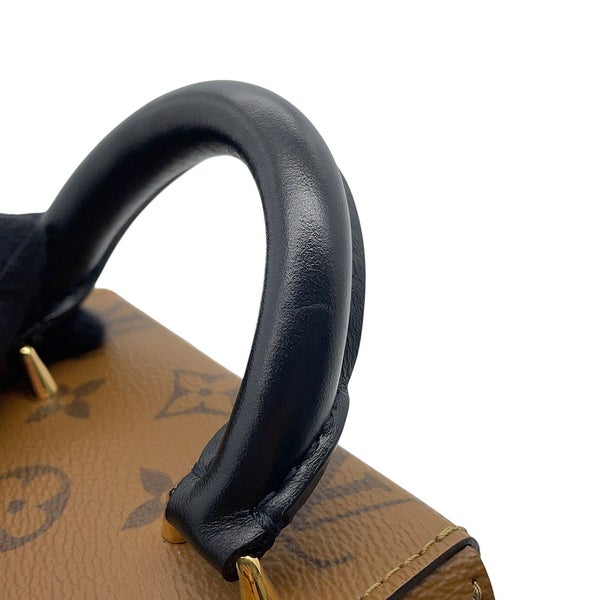 ルイヴィトン ショルダーバッグ モノグラム・リバース カメラボックス LOUIS VUITTON 2wayハンドバッグ ブラック 黒