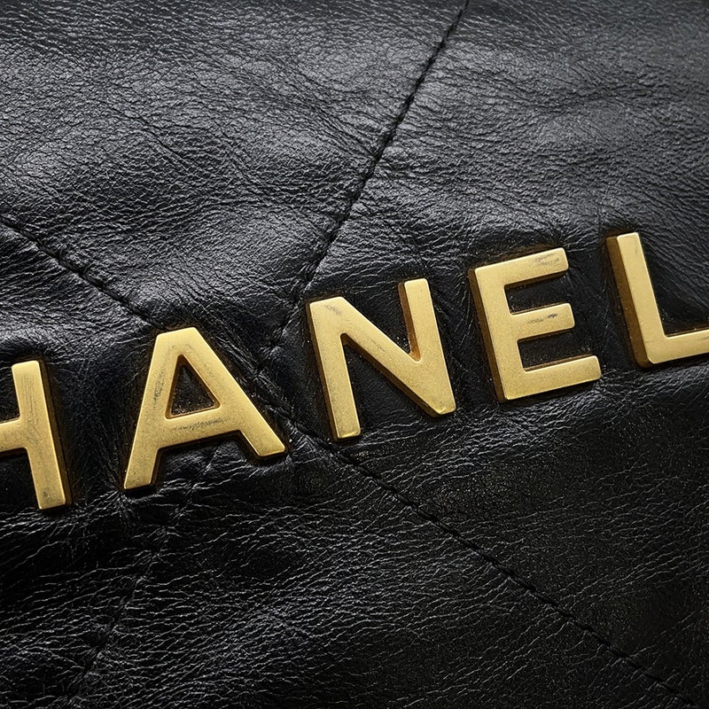 シャネル リュック シャネル22 スモール シャイニーカーフスキン AS3859 CHANEL バックパック バッグ 黒