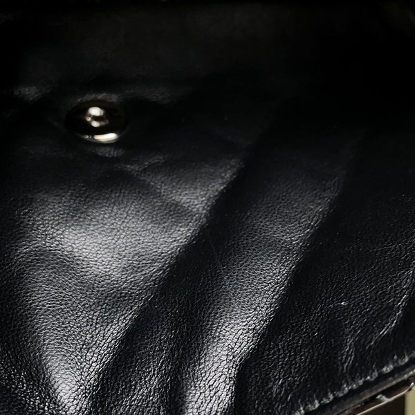 シャネル チェーンショルダーバッグ マトラッセ ココマーク パテント A65051 CHANEL バッグ 黒