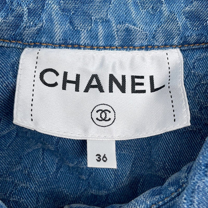 シャネル ベスト デニム カメリア コットン レディースサイズ36 P74492 CHANEL アウター