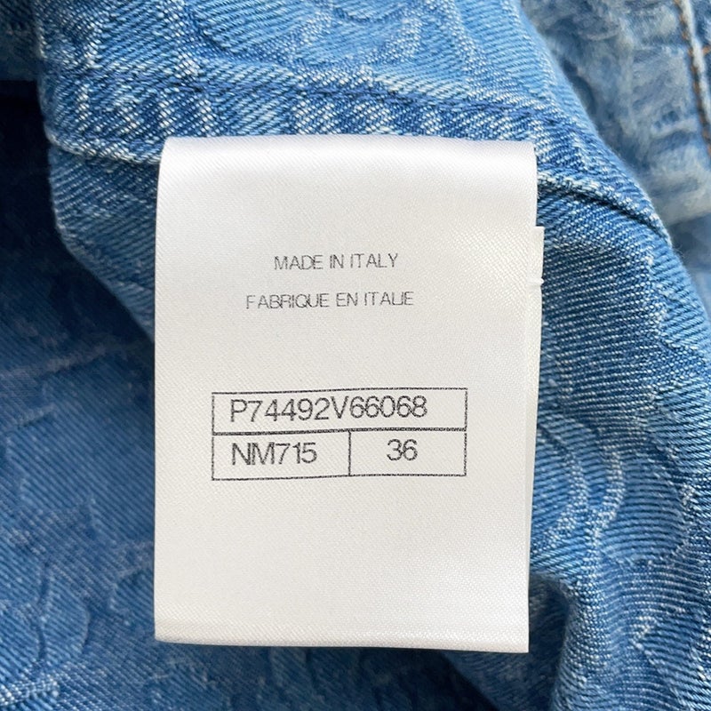 シャネル ベスト デニム カメリア コットン レディースサイズ36 P74492 CHANEL アウター