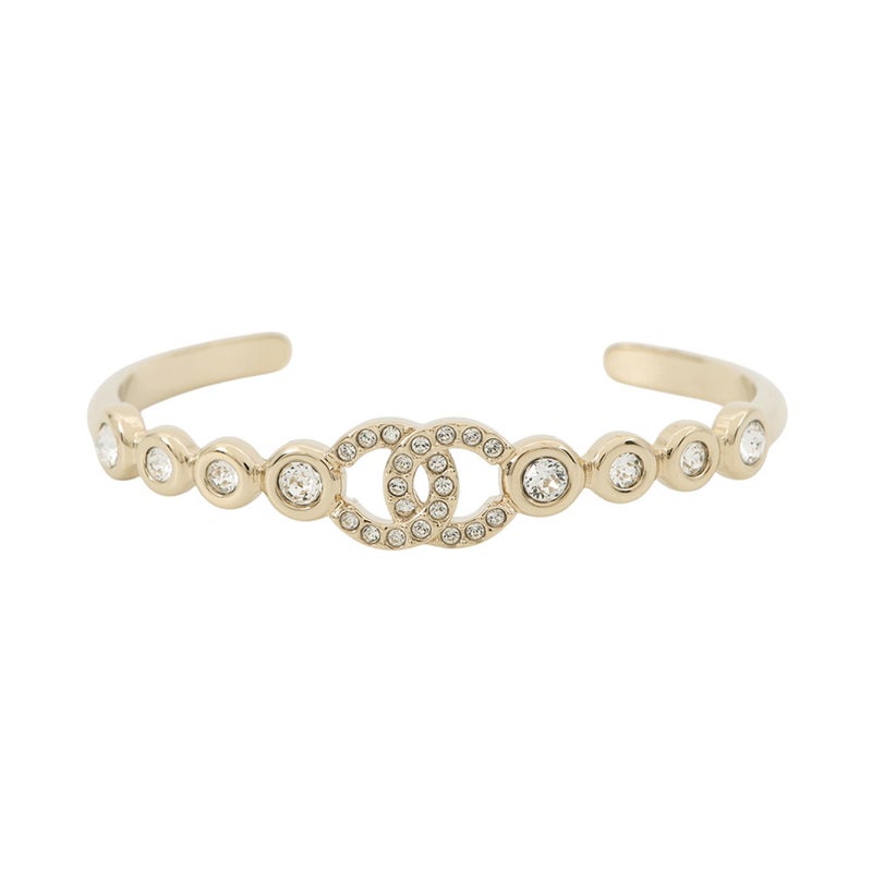 シャネル バングル ココマーク ラインストーン  サイズM B25 S CHANEL ブレスレット アクセサリー