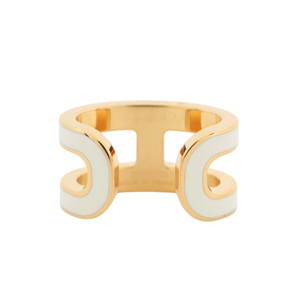 エルメス イヤーカフ ポップH ポップアッシュ ホワイト/ゴールド金具 HERMES アクセサリー 白