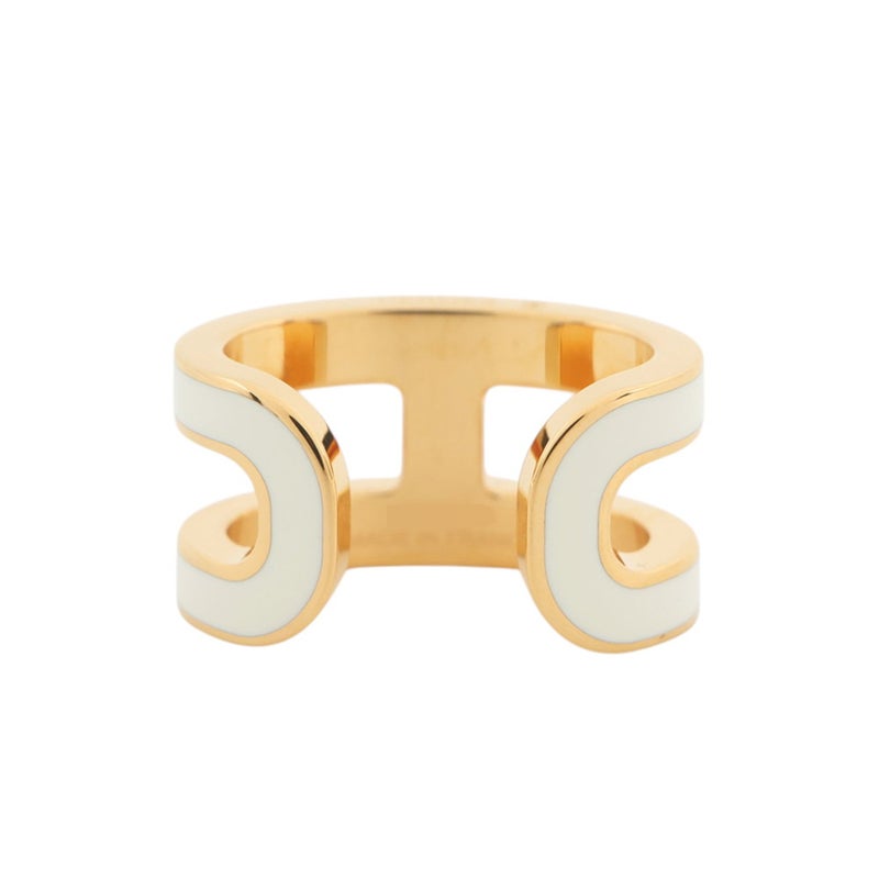 エルメス イヤーカフ ポップH ポップアッシュ ホワイト/ゴールド金具 HERMES アクセサリー 白