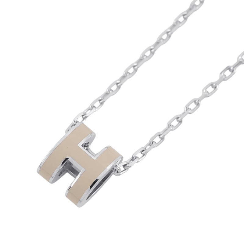 エルメス ネックレス ミニ・ポップアッシュ マロングラッセ/シルバー金具 HERMES アクセサリー ポップH