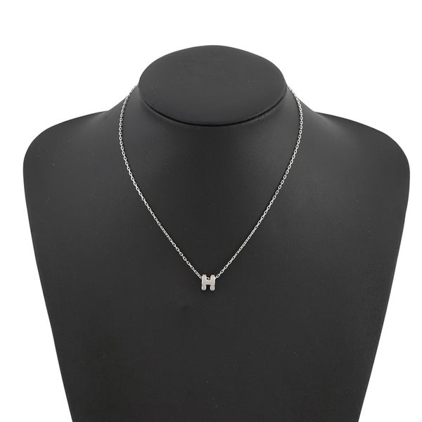 エルメス ネックレス ミニ・ポップアッシュ マロングラッセ/シルバー金具 HERMES アクセサリー ポップH