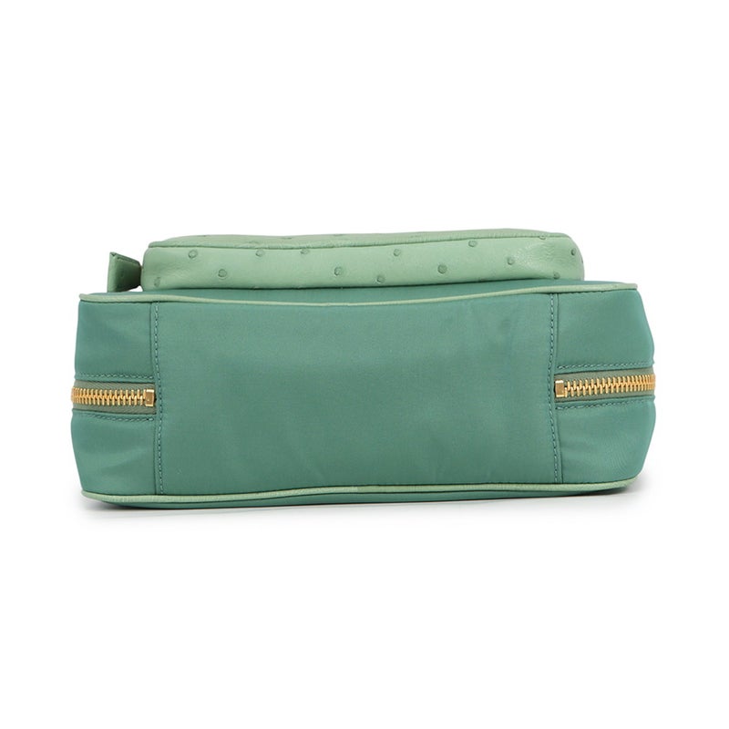 プラダ ハンドバッグ Re-Nylon ナイロン/オーストリッチ 1BB106 PRADA バッグ 2wayショルダーバッグ