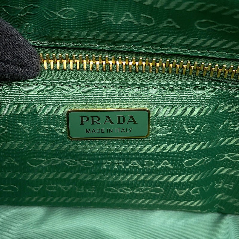 プラダ ハンドバッグ Re-Nylon ナイロン/オーストリッチ 1BB106 PRADA バッグ 2wayショルダーバッグ