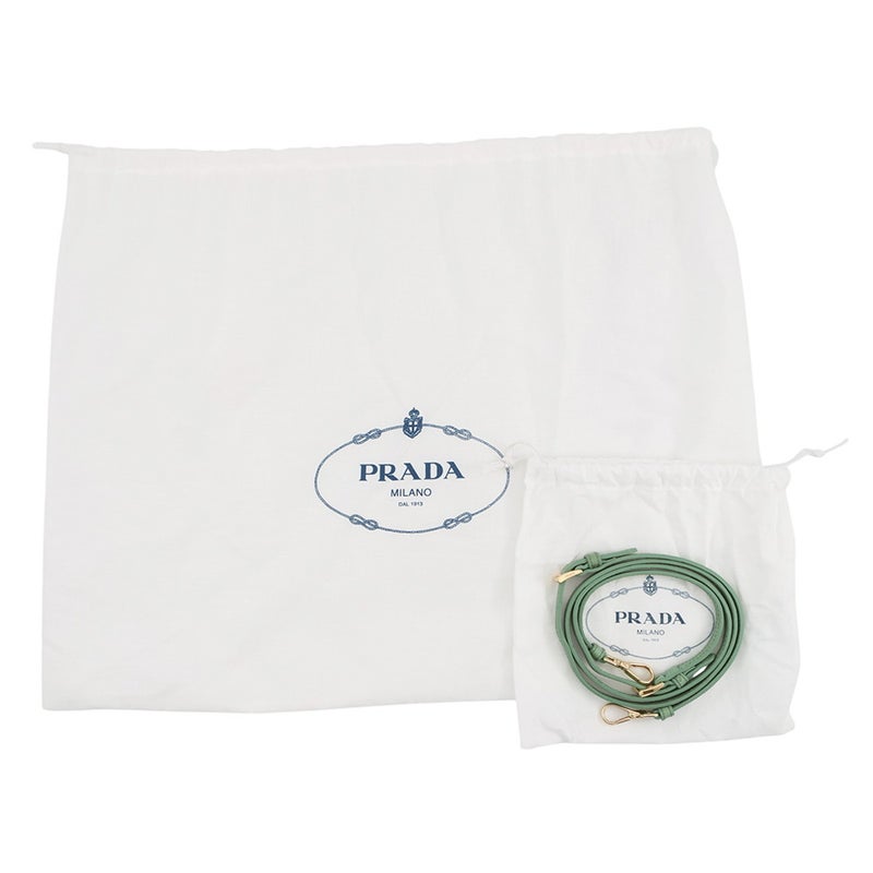 プラダ ハンドバッグ Re-Nylon ナイロン/オーストリッチ 1BB106 PRADA バッグ 2wayショルダーバッグ