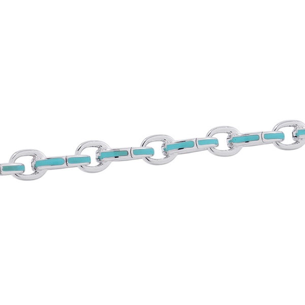 ティファニー ブレスレット クラスピングリンク SV925シルバー/ティファニーブルーエナメル Tiffany&Co.