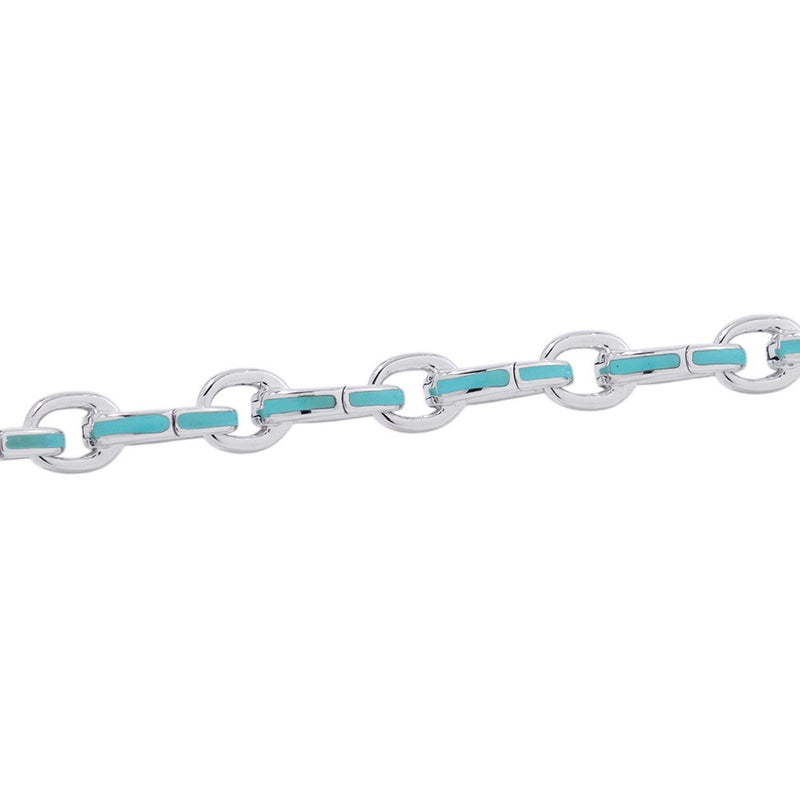 ティファニー ブレスレット クラスピングリンク SV925シルバー/ティファニーブルーエナメル Tiffany&Co.