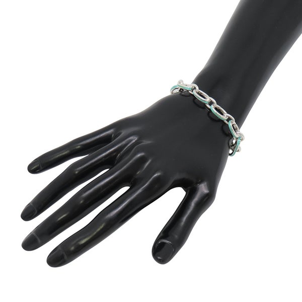 ティファニー ブレスレット クラスピングリンク SV925シルバー/ティファニーブルーエナメル Tiffany&Co.