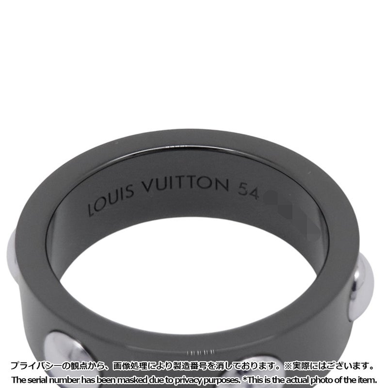 ルイヴィトン リング プティット バーグ クルー ダイヤモンド 1P Pt950/ブラックセラミック サイズ54 LOUIS VUITTON 指輪
