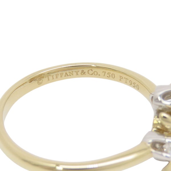 ティファニー リング ジャン・シュランバージェ ダイヤモンド 4P K18YG/Pt950 サイズ約12号 Tiffany&Co. Jean Schlumberger 指輪