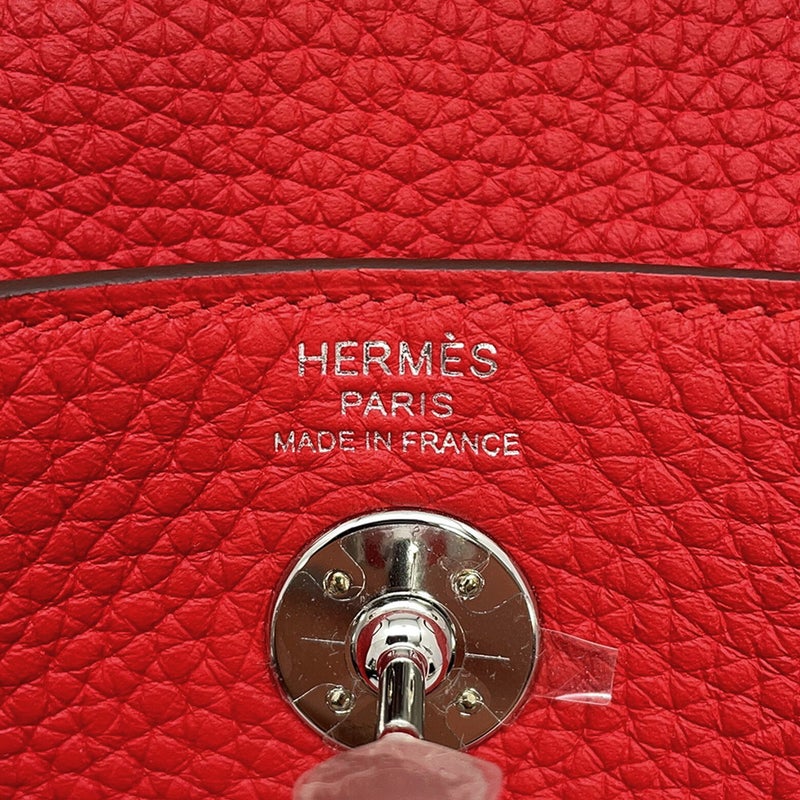 エルメス ハンドバッグ リンディ ミニ ルージュラデュー/シルバー金具 トリヨンクレマンス G刻印 HERMES バッグ 2wayショルダーバッグ