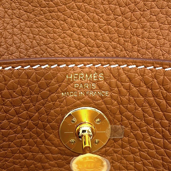エルメス ハンドバッグ リンディ ミニ ゴールド/ゴールド金具 トリヨンクレマンス K刻印 HERMES バッグ 2wayショルダーバッグ