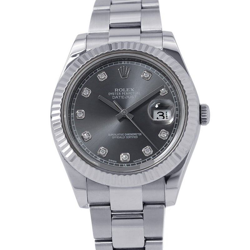 ロレックス デイトジャスト2 ランダムシリアル ルーレット 116334 ROLEX 腕時計 グレー文字盤 10PD