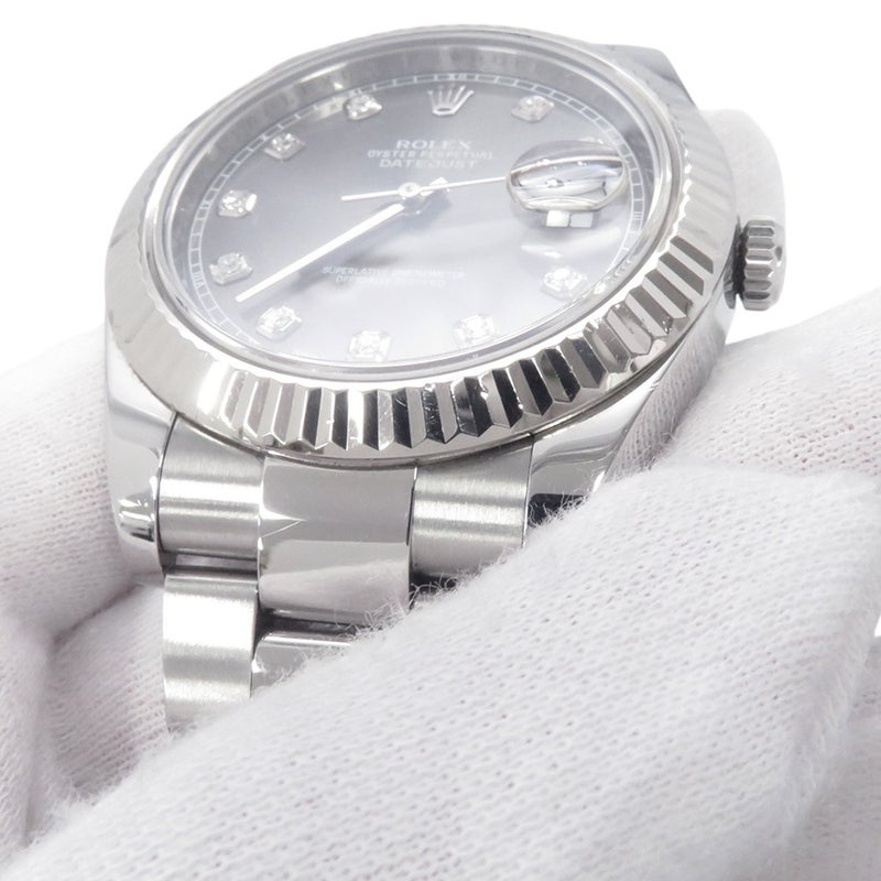 ロレックス デイトジャスト2 ランダムシリアル ルーレット 116334 ROLEX 腕時計 グレー文字盤 10PD