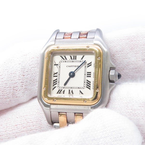 カルティエ パンテール 2ロウ SM W25029B6 Cartier 腕時計 アイボリー文字盤 クォーツ