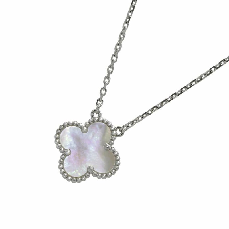 ヴァンクリーフ&アーペル ネックレス ヴィンテージアルハンブラ K18WG マザーオブパール VCARF48700