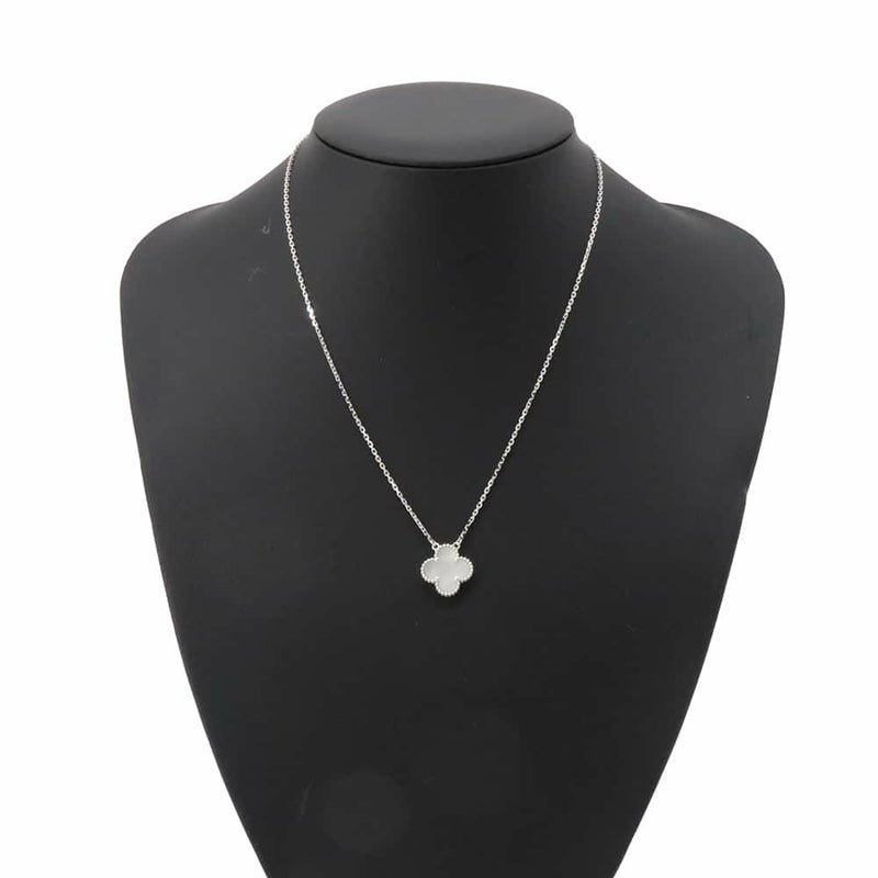 ヴァンクリーフ&アーペル ネックレス ヴィンテージアルハンブラ K18WG マザーオブパール VCARF48700