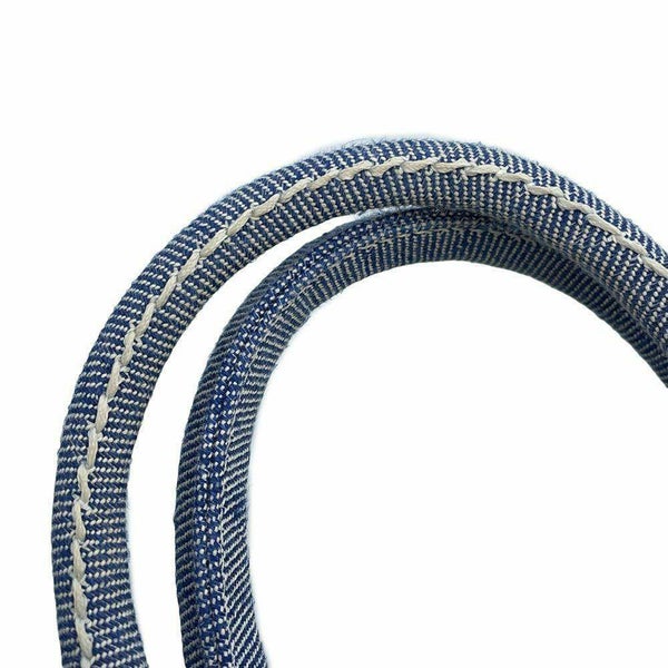 ミュウミュウ トートバッグ ジャガード ロゴ  デニム 5BA253 Miu Miu ハンド ショルダーバッグ 白