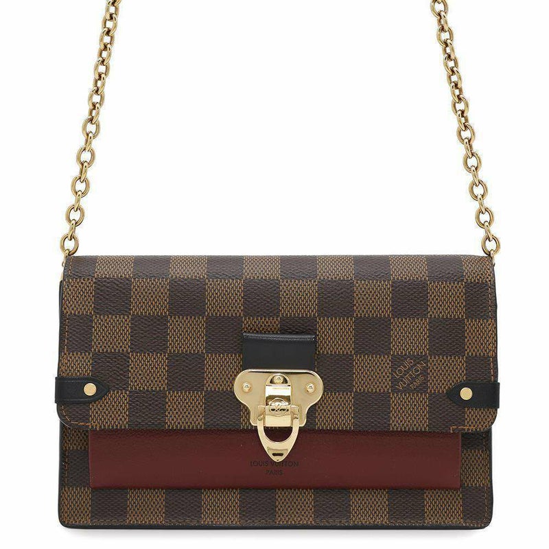 ルイヴィトン チェーンウォレット ダミエ・エベヌ ポルトフォイユ・ヴァヴァン チェーン N60222 LOUIS VUITTON 財布 クラッチ