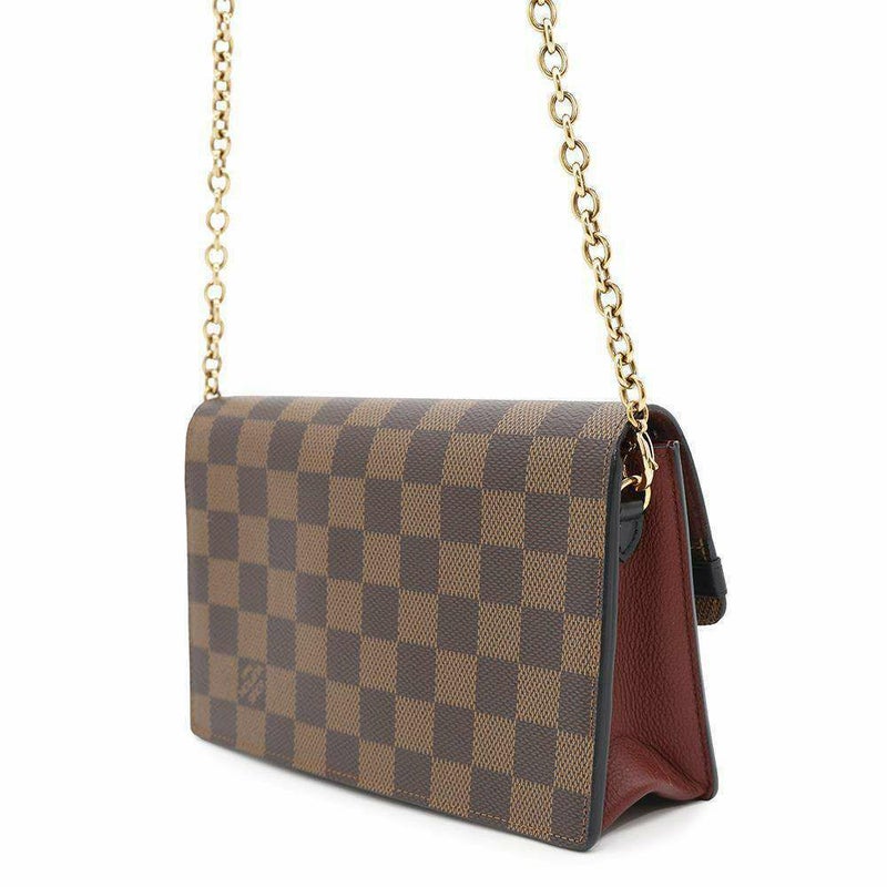 ルイヴィトン チェーンウォレット ダミエ・エベヌ ポルトフォイユ・ヴァヴァン チェーン N60222 LOUIS VUITTON 財布 クラッチ