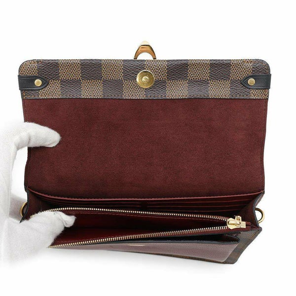 ルイヴィトン チェーンウォレット ダミエ・エベヌ ポルトフォイユ・ヴァヴァン チェーン N60222 LOUIS VUITTON 財布 クラッチ
