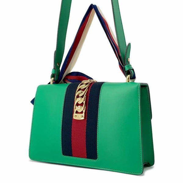グッチ ショルダーバッグ シルヴィ 421882 GUCCI 2wayハンドバッグ チェーンモチーフ 白
