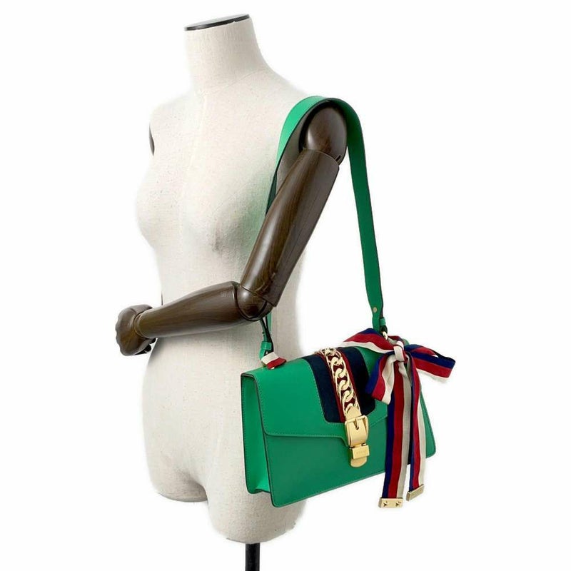 グッチ ショルダーバッグ シルヴィ 421882 GUCCI 2wayハンドバッグ チェーンモチーフ 白