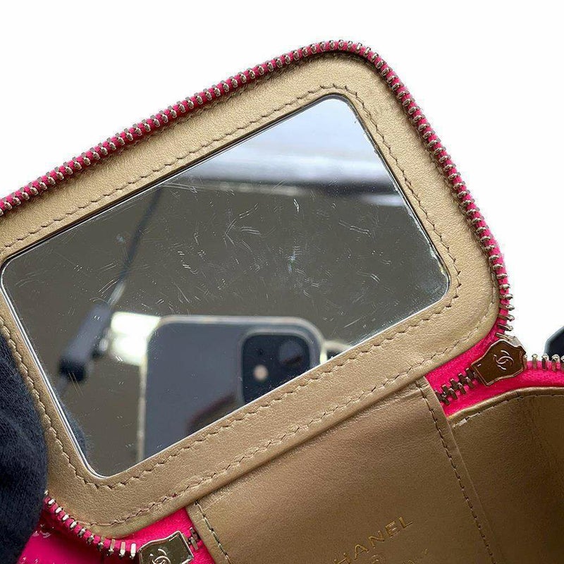 シャネル チェーンショルダーバッグ ココマーク マトラッセ ココボール バニティバッグ スモール AP1447 CHANEL