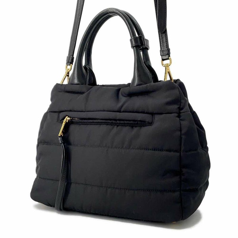 プラダ ハンドバッグ ロゴ キルティング リボン ナイロン  BN1604 PRADA 2wayショルダーバッグ 黒