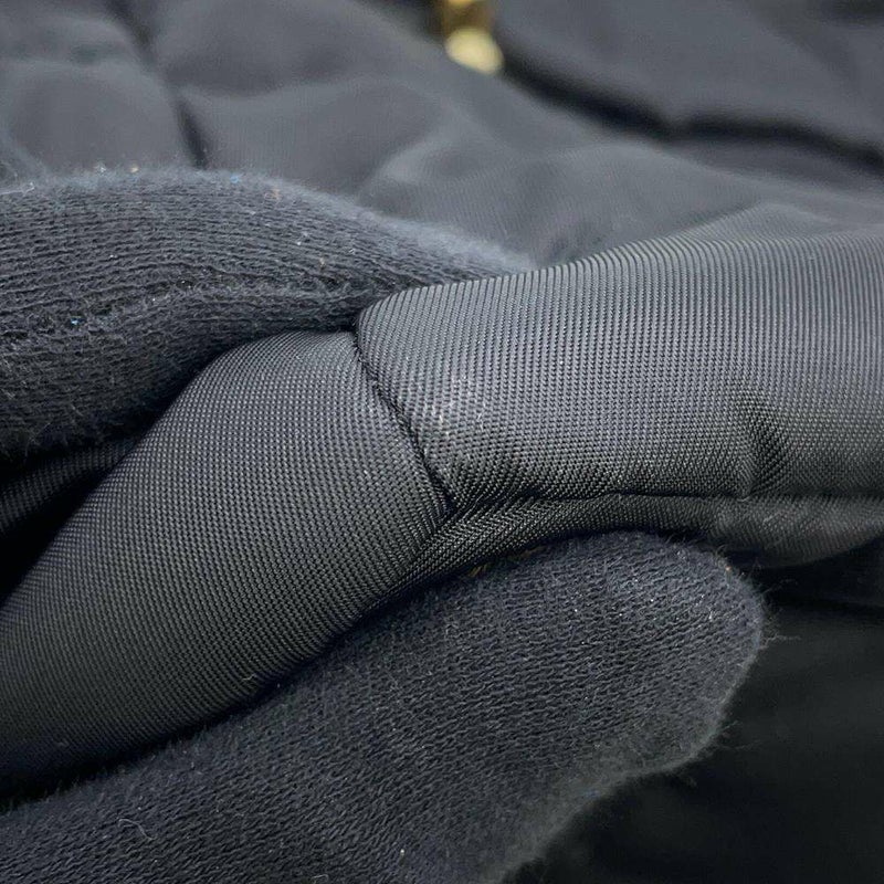 プラダ ハンドバッグ ロゴ キルティング リボン ナイロン  BN1604 PRADA 2wayショルダーバッグ 黒