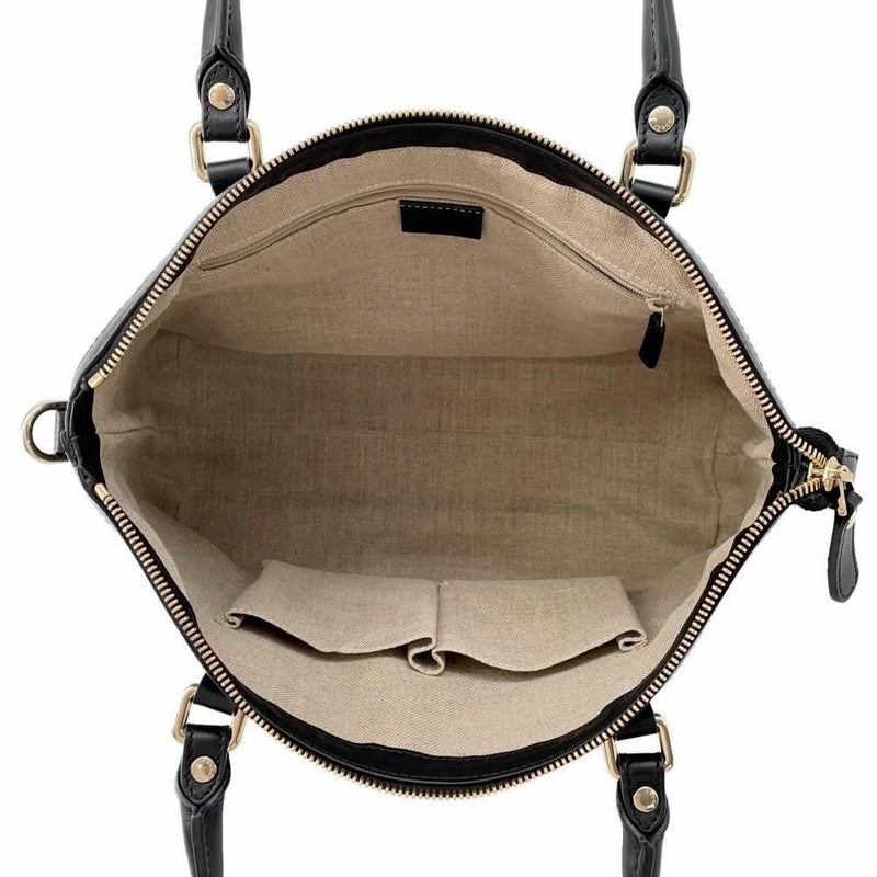 グッチ トートバッグ マイクログッチシマ レザー 449656 GUCCI 2wayショルダーバッグ 黒 アウトレット品