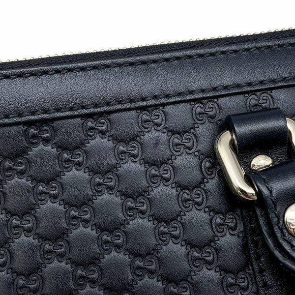 グッチ トートバッグ マイクログッチシマ レザー 449656 GUCCI 2wayショルダーバッグ 黒 アウトレット品